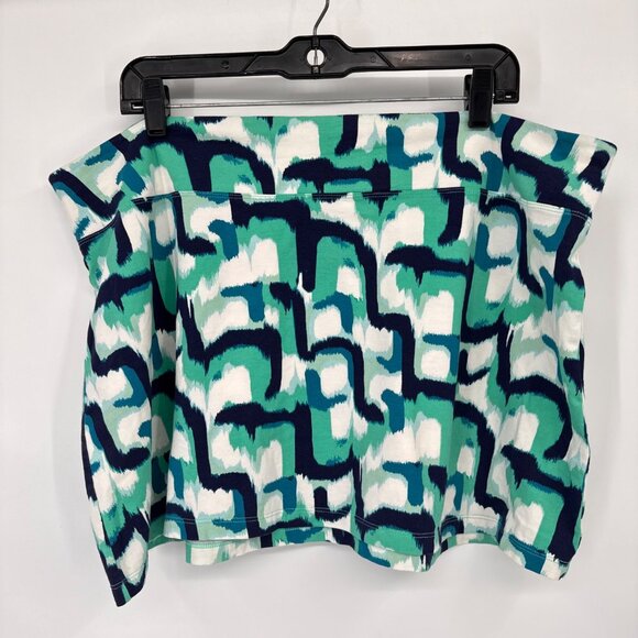 Patagonia Womens Organic Cotton Blend Abstract Print skort Skirt shorts size XL - Picture 8 of 8